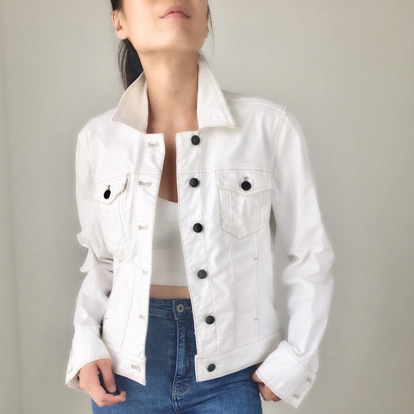 Eddie Bauer Jackets & Blazers - WHITE DENIM JACKET